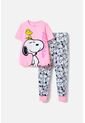 Pijama De Snoopy Con Pantalón Largo Rosada Para Mujer S de Snoopy