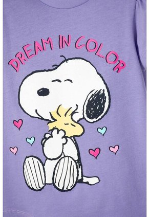 Pijama De Snoopy Con Pantalón Largo Multicolor Para Niña 2T A 5T 3T