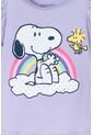 Camiseta De Snoppy Manga Corta Lila Para Niña 2T A 5T 5T de Snoopy