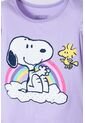 Camiseta De Snoppy Manga Corta Lila Para Niña 2T A 5T 5T de Snoopy