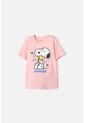 Camiseta De Snoopy Manga Corta Mandarina Para Niña 12 de Snoopy