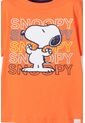 Camiseta De Snoopy Manga Corta Naranja Para Niño 2T A 5T 4T de Snoopy