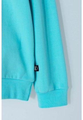 Buzo De Snoopy Azul Turquesa Con Cierre En Cuello Para Niña 12