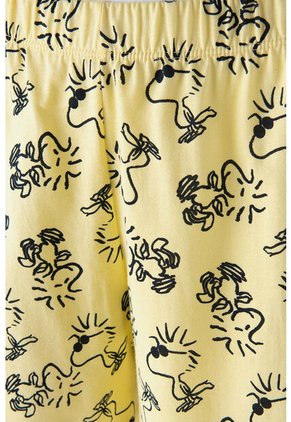 Pijama De Snoopy De Pantalón Corto Multicolor Para Mujer XS