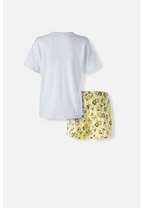 Pijama De Snoopy De Pantalón Corto Multicolor Para Mujer XS