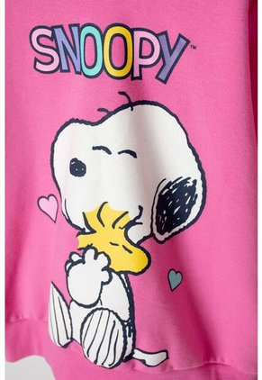 Buzo De Snoopy Con Capucha Rosado Para Niña 2T A 5T 5T
