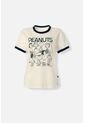 Camiseta De Snoopy Slim Fit Para Mujer S de Snoopy