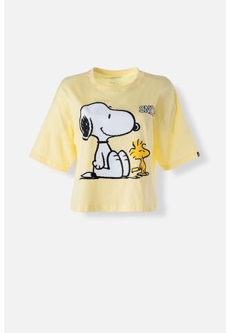 Camiseta De Snoopy Boxy Fit Para Mujer S Snoopy