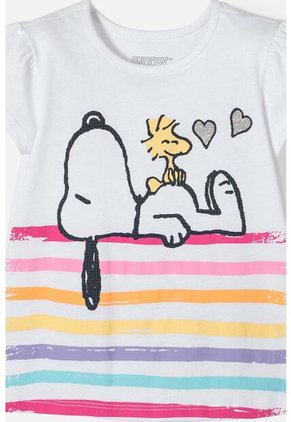 Conjunto De Snoopy Manga Corta Multicolor Para Niña 2T A 5T 5T