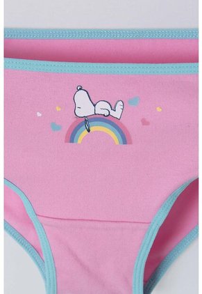 Pack X2 Panties De Snoopy Rosado, Hortensia Y Turquesa Estampados Para Niña 6
