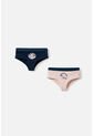 Pack X2 Panties De Snoopy Azul Oscuro Y Palo De Rosa Para Mujer M de Snoopy