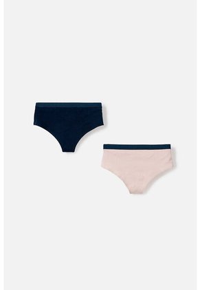Pack X2 Panties De Snoopy Azul Oscuro Y Palo De Rosa Para Mujer M