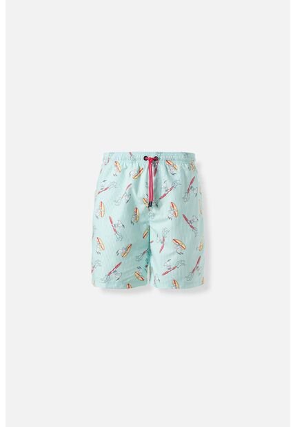 Pantaloneta De Baño De Snoopy Azul Para Hombre M