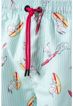 Pantaloneta De Baño De Snoopy Azul Para Hombre M