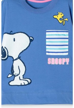 Camiseta De Snoopy Hortensia Con Bolsillo Delantero Para Niña 4