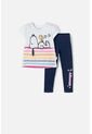 Conjunto De Snoopy Manga Corta Multicolor Para Niña 2T A 5T 2T de Snoopy