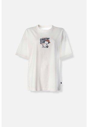 Camiseta De Snoopy Oversized Fit Para Mujer L