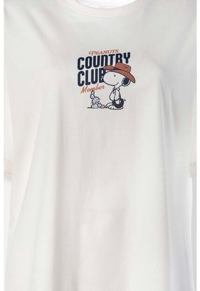 Camiseta De Snoopy Oversized Fit Para Mujer L