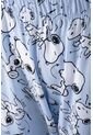 Pijama De Snoopy Gris Y Azul Claro De Pantalón Largo Para Mujer XS de Snoopy