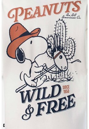 Camiseta De Snoopy Oversized Fit Para Mujer S