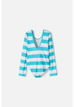 Vestido De Baño De Snoopy Blanco Y Turquesa Con Estampado Para Niña 6