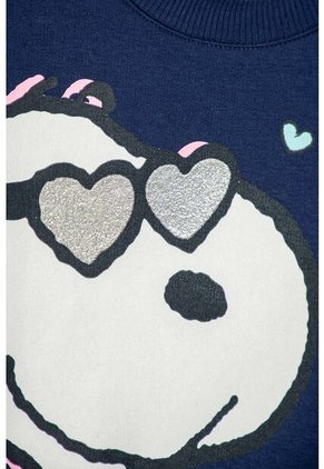 Buzo De Snoopy Cerrado Azul Para Niña 2T A 5T 3T