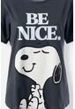 Pijama De Snoopy Gris Y Azul Claro De Pantalón Largo Para Mujer XL de Snoopy