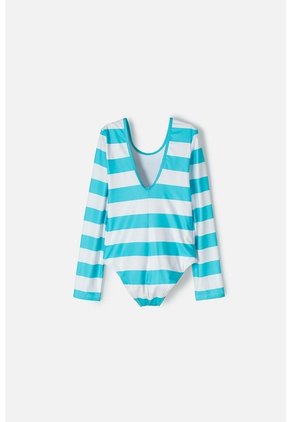 Vestido De Baño De Snoopy Blanco Y Turquesa Con Estampado Para Niña 10
