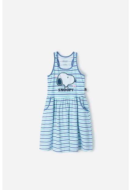 Vestido De Snoopy Multicolor Manga Sisa Para Niña 6