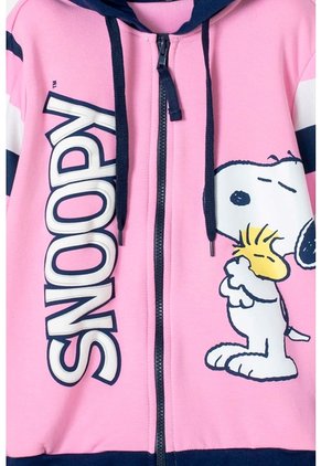 Buzo De Snoopy Con Cierre Rosado Para Niña 10