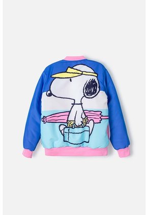 Chaqueta De Snoopy Con Cierre Multicolor Para Niña 4