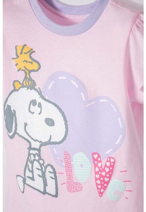 Pijama De Snoopy Multicolor De Pantalón Largo Para Niña 2t A 5t 5T