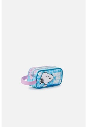 Cartuchera De Snoopy 14" Azul Y Violeta Para Niña U