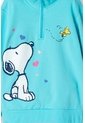 Buzo De Snoopy Azul Turquesa Con Cierre En Cuello Para Niña 6 de Snoopy