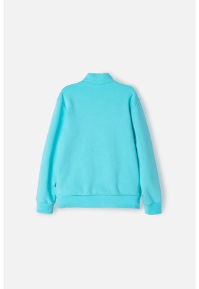 Buzo De Snoopy Azul Turquesa Con Cierre En Cuello Para Niña 6