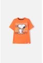Camiseta De Snoopy Manga Corta Naranja Para Niño 2T A 5T 2T de Snoopy