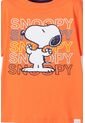 Camiseta De Snoopy Manga Corta Naranja Para Niño 2T A 5T 2T de Snoopy
