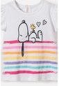 Conjunto De Snoopy Manga Corta Multicolor Para Bebé Niña 6-9 de Snoopy