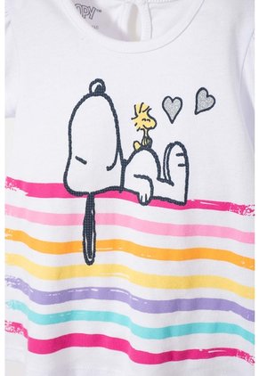Conjunto De Snoopy Manga Corta Multicolor Para Bebé Niña 6-9