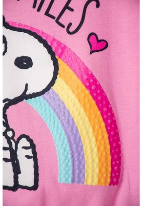 Camiseta De Snoopy Manga Corta Para Niña 2T A 5T 2T