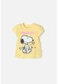 Camiseta De Snoopy Manga Corta Amarilla Para Niña 2T A 5T 5T de Snoopy