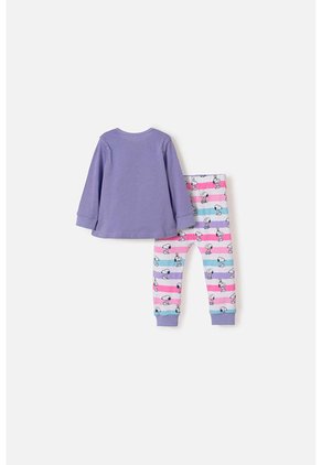 Pijama De Snoopy Pantalón Largo Multicolor Para Bebé Niña 12-18