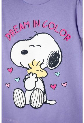 Pijama De Snoopy Con Pantalón Largo Multicolor Para Niña 2T A 5T 4T