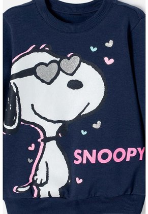 Buzo De Snoopy Cerrado Azul Para Niña 2T A 5T 4T