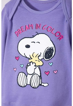 Pijama De Snoopy Pantalón Largo Multicolor Para Bebé Niña 3-6