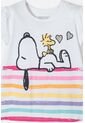 Conjunto De Snoopy Manga Corta Multicolor Para Niña 2T A 5T 5T de Snoopy