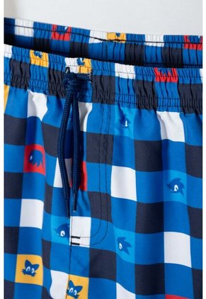 Pantaloneta De Baño De Sonic Con Cordón Azul Para Niño 4