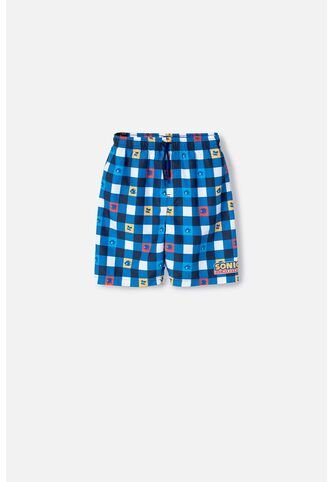 Pantaloneta De Baño De Sonic Con Cordón Azul Para Niño 12 SONIC