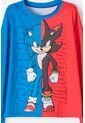Traje De Baño De Sonic Azul Y Rojo De Manga Larga Para Niño 14 de SONIC