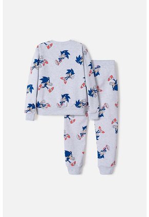 Conjunto De Sonic Con Pantalón Gris Para Niño 12